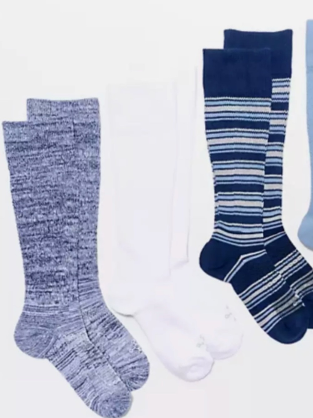 Tommie Copper 4pk UltraTemp&Guard Compression socks Blue Stripe, OTC